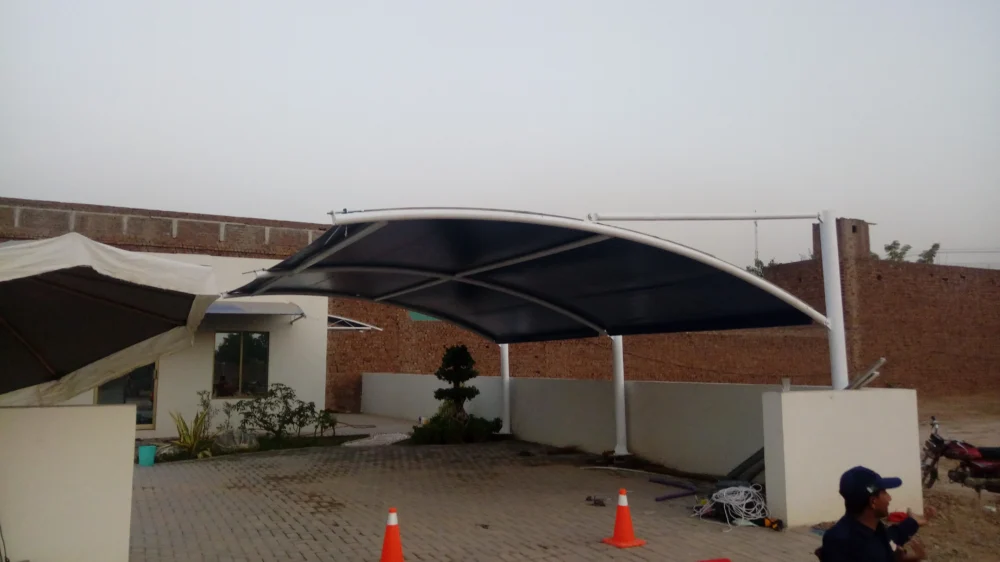 Cantilever Shade Carport – Tensile Fabric Parking Shade for Modern Protection