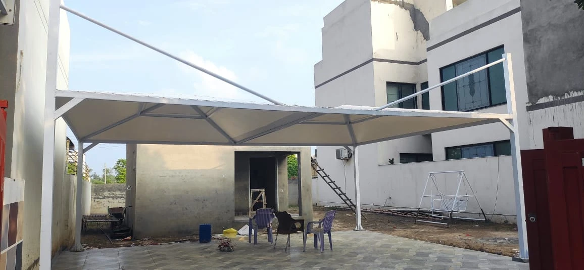 Modern arch design car parking shade Modern arch design car parking shade provides stylish and durable outdoor vehicle protection.