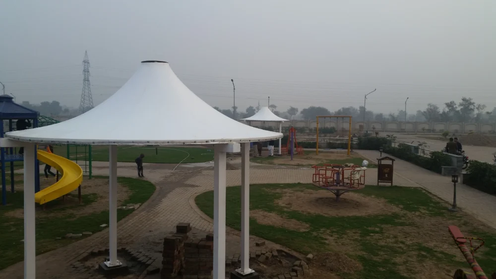 Premium Playground Canopy Shade Designs in Pakistan – Arabic Style Canonical Canopy with Tensile Fabric Top Membrane for Sun and Rain Protection