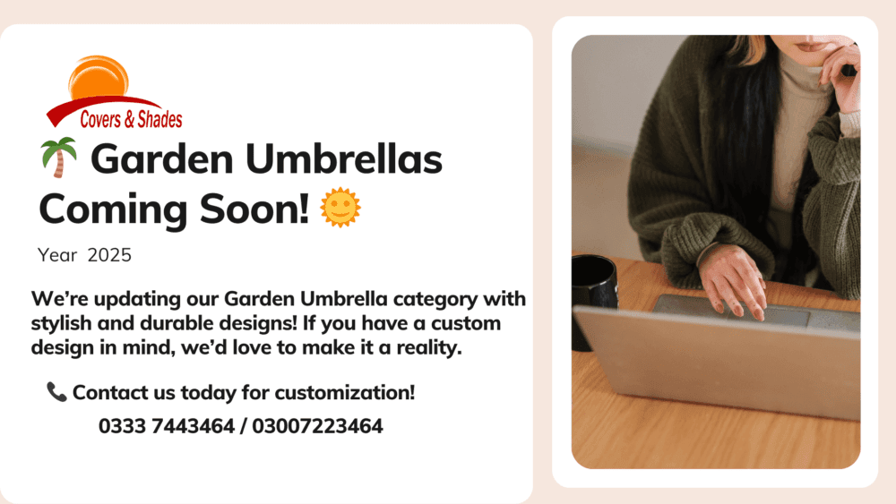 Explore the prices of durable outdoor garden umbrellas in Pakistan, featuring high-quality tensile fabric